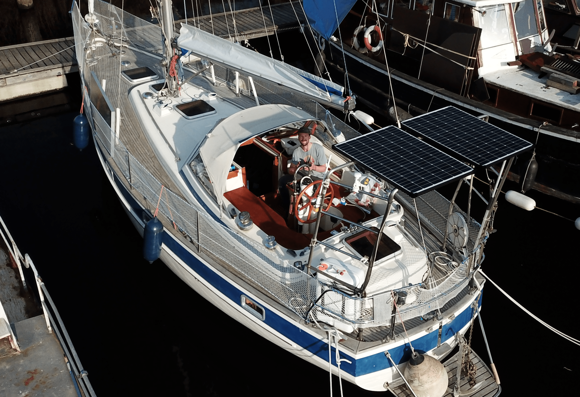 Solaranlage auf Segelyachten